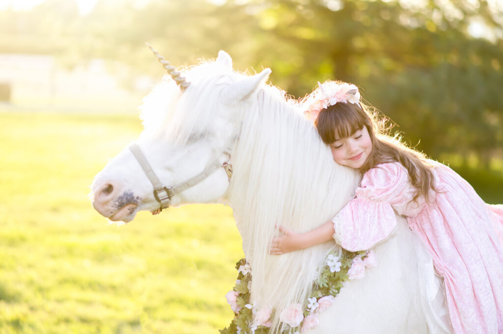 A little princess during a unicorn session
